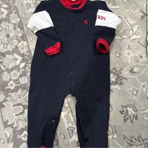 Ferrari Navy and Red Kids One Piece